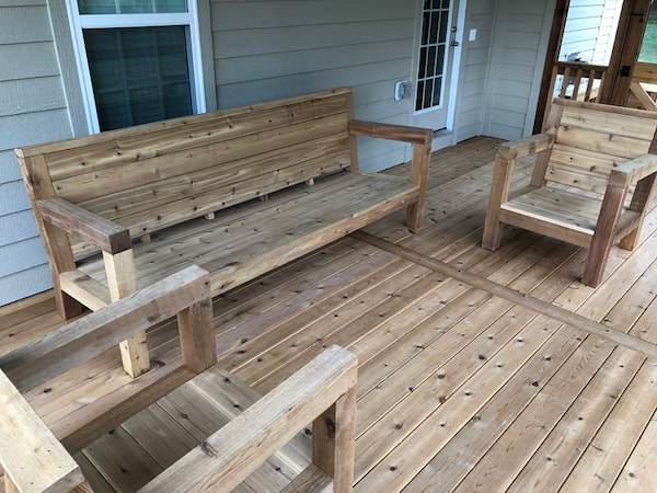 Greensboro custom cedar outdoor furniture