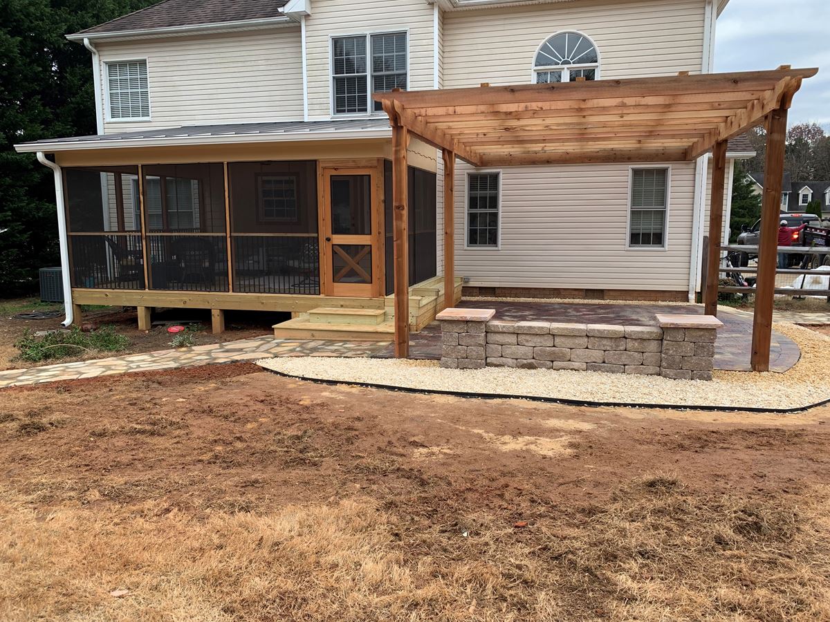 Screen porch pergola patio project in greensboro nc cover